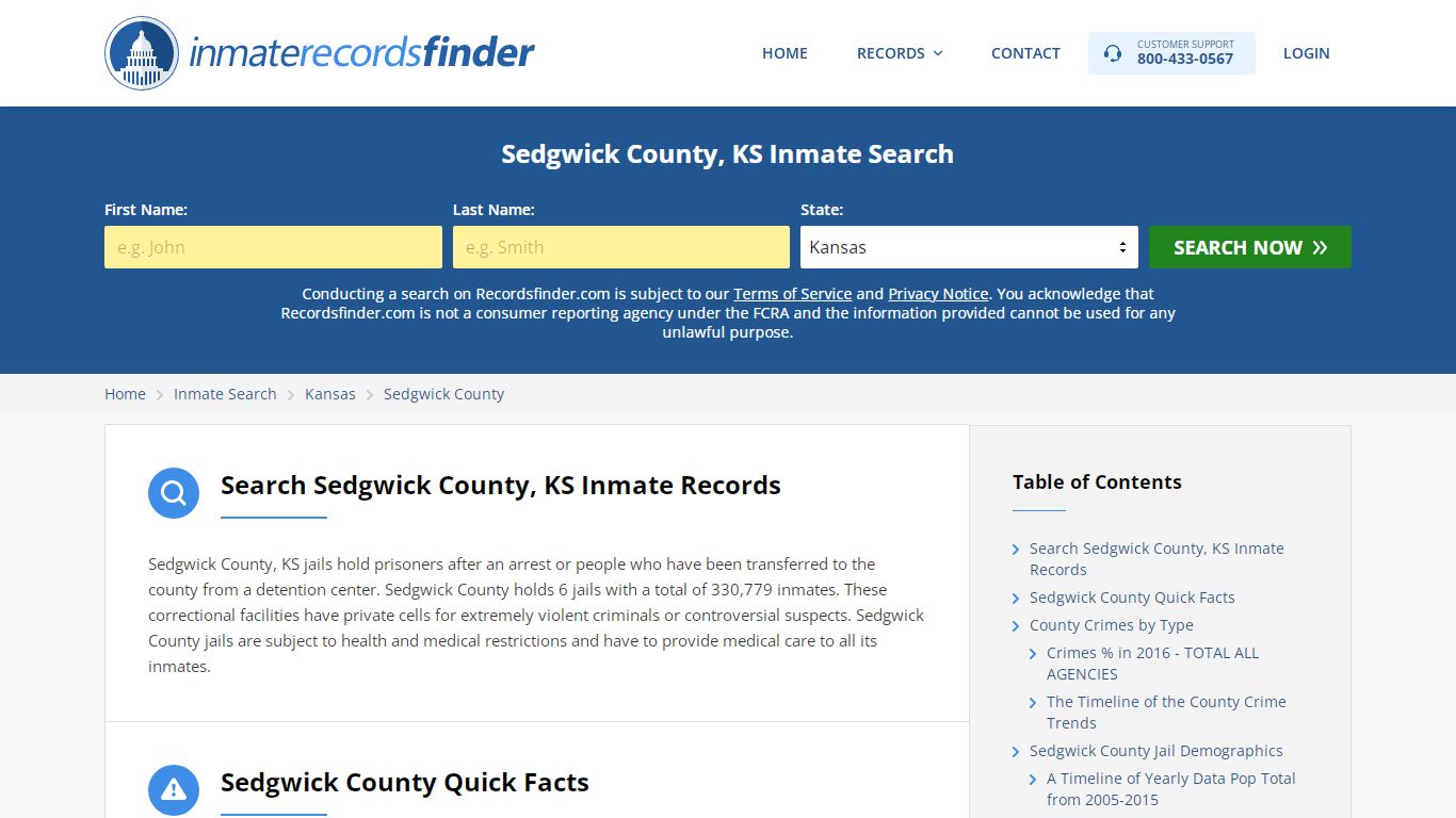 Sedgwick County, KS Inmate Lookup & Jail Records Online